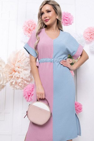 Платье "Фестия" (пыльная роза/голубой) П5757