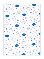Пеленка трикотаж облако/голубой (размер 120*90)