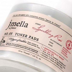 JMELLA (JMSolution) Увлажняющие тонер-подушечки Сверкающая роза In France Sparkling Rose Toner Pads, 150 мл