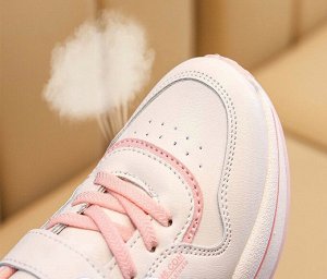 Кроссовки детские, цвет белый + розовый
