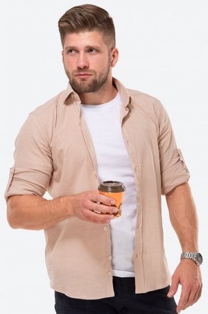 Мужская приталенная льняная рубашка Happy Fox