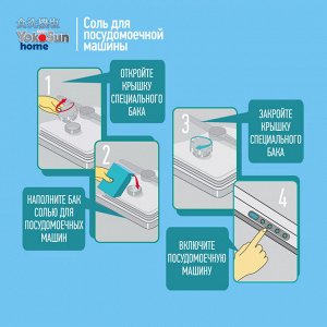 Соль для посудомоечной машины YokoSun, 1,8 кг. /7  (РОССИЯ)