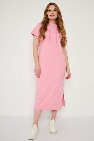 Платье Summer с капюшоном нежно-розовое