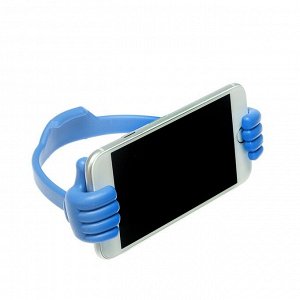 Подставка для телефона LuazON, в форме рук, регулируемая ширина, синяя