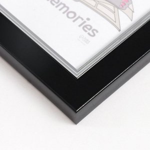 Фоторамка пластик "Плаза" 10х15 см (стекло), 2014-black