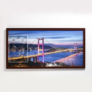 Часы-картина настенные, серия: Город, "Сан-Франциско", 50 х 100 см
