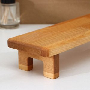 Доска деревянная сервировочная с ручкой Adelica, на ножках, 38x10x6 см, берёза