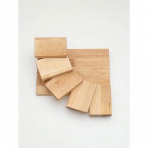 Доска для подачи деревянная с подиумами Adelica, 28x19,5x11 см, пропитана маслом, берёза