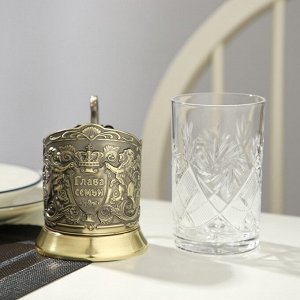 Набор для чая «Глава семьи», 3 предмета: подстаканник, стакан, открытка