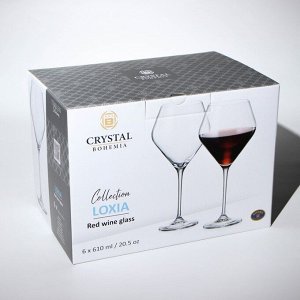 Набор бокалов для вина Loxia, стеклянный, 610 мл, 6 шт