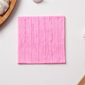 Молд Доляна «Кора дерева», 10,5?10,3?0,,3 см, цвет розовый