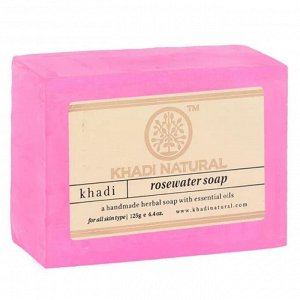 Мыло Khadi ROSE WATER SOAP/Кхади мыло "Розовая вода" 125гр.