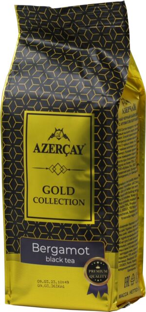 Чай Азерчай черный с берг. Gold collection 250гр.,бум.уп.