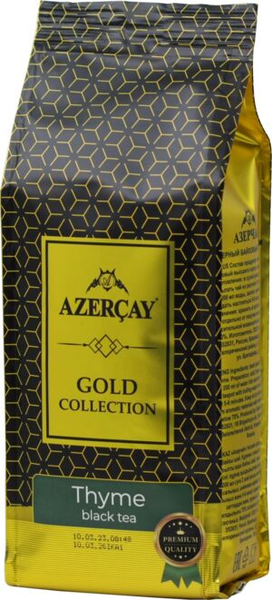 Чай Азерчай черный с чабрецом Gold collection 250гр.,бум.уп.