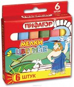 Цветные мелки 6шт. ПИФАГОР