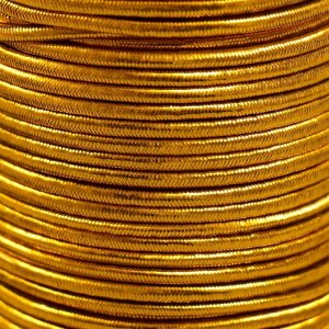 Резинка для творчества "Люрекс круглая" намотка 13,7 м ширина 2 мм золото 4,2х4,7х4,7 см