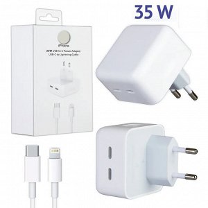 Сетевое Зарядное устройство iOS USB-C 35W Power Adapter + Кабель