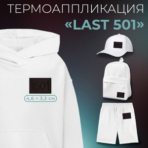 Термоаппликация «Last 501», 4,6 ? 3,3 см, цвет чёрный