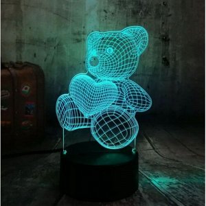 3D светильник Мишка