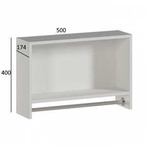 Шкаф подвесной для ванной комнаты № 3, белый, 50 х 15,4 х 40 см