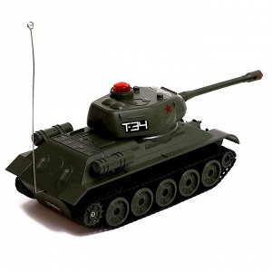 Танковый бой Т34 vs M1A2, на радиоуправлении, 2 танка, свет и звук