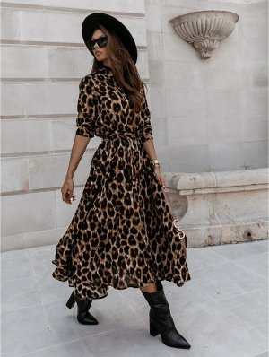 Платье леопардовый принт 46-48-50