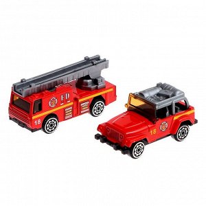 Парковка «Пожарная часть», с 2 металлическими машинами