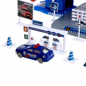 Парковка «Полицейский участок», с 2 металлическими машинами