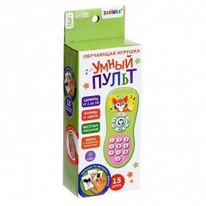 Обучающая игрушка «Умный пульт», цифры, формы, песни, звуки, цвет розовый
