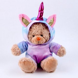 Мягкая игрушка «Мишка в костюме единорожки», 20 см