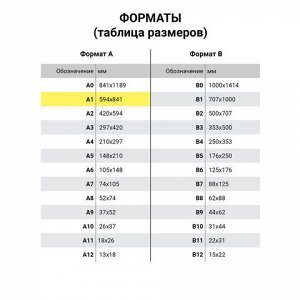 Ватман формат А1 (610х860 мм) ГОЗНАК С-Пб, плотность 200 г/м2, КОМПЛЕКТ 10 л., водяной знак, BRAUBERG, 880775