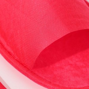Тапочки из спанбонда "Эконом", подошва 4мм., розовые, 42 р. (индивидуальная упаковка)