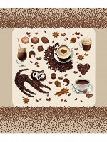 Полотенце вафельное рогожка &quot;Кофе брейк&quot; р.45*60