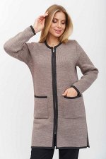 Кардиган В 1864/кофейно-серый