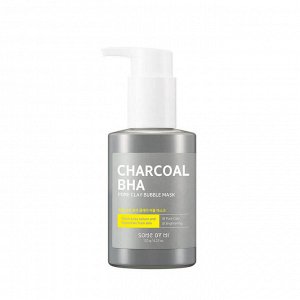 Some By Mi Charcoal BHA Pore Clay Bubble Mask Кислородная маска от чёрных точек с древесным углём 120гр