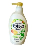 Мыло жидкое для тела KAO Biore U Fresh Citrus бодрящий аромат цитрусовых, бут 480мл, 1/9