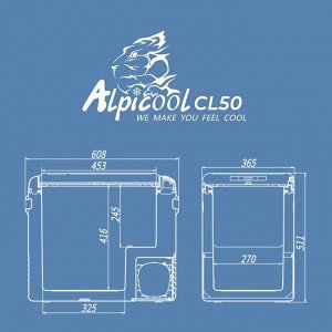 Автомобильный холодильник Alpicool, 50 л