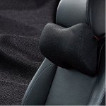 Подушка на подголовник автомобиля 14*28см, черная