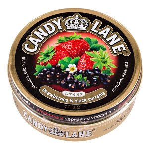Карамель CANDY LANE Strawberries & black currants ж/б 200 г