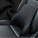 Подушка под поясницу автомобильная 47*43см, черная