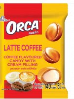 Конфета карамельная Boonprasert &quot;Orca&quot; Latte Coffee со вкусом кофе сливочная начинка, м/уп 140г, 1/5