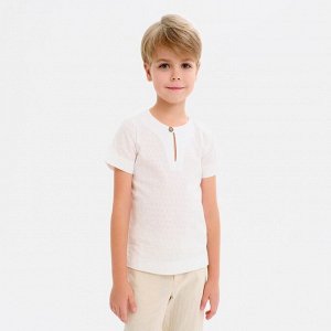 Рубашка для мальчика MINAKU: Cotton Collection, белая.
