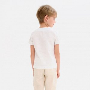 Рубашка для мальчика MINAKU: Cotton Collection, белая.
