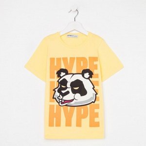 Футболка для мальчика KAFTAN Hype, рост, жёлтая