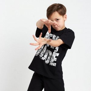 Комплект для мальчика (футболка, шорты) KAFTAN "Hype", рост 158-164, цвет чёрный
