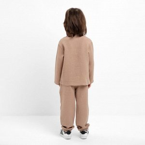 Костюм (рубашка и брюки) детский KAFTAN «Муслин» 26 (80-86 см), бежевый