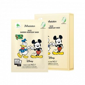 JM Solution Disney Collection Selfie Barrier Heartleaf Mask. Успокаивающая и восстанавливающая маска