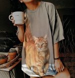 Футболка объемная с принтом, как на фото