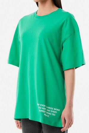 fullamoda Oversize-футболка с круглым вырезом и принтом 23YGB4430181884