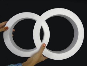 Заготовка из пенопласта Два кольца h=30 см/ L=45 см / толщ. 5 см